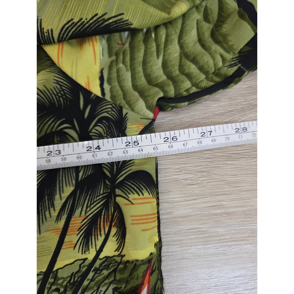 King Kameha Green Hawaiin Shirt Island Palm Trees Ocean XL - Picture 7 of 8